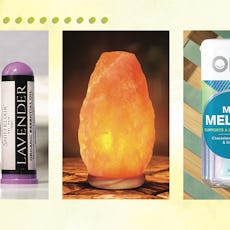 SniffElixir Lavender Essential Oil Personal Aromatherapy Nasal Inhaler, Himalayan Glow Salt Lamp & O...