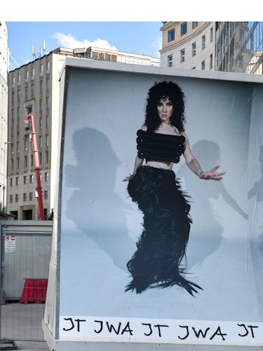 a model covered in furry hair by jw anderson