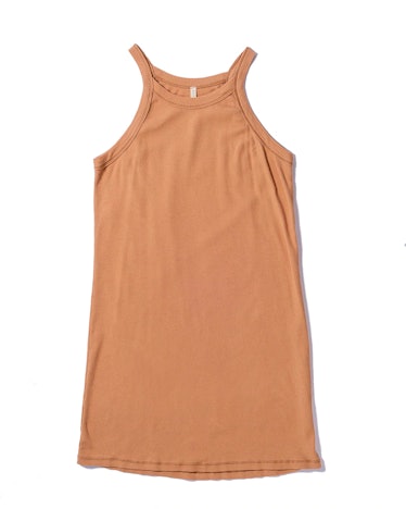 This Botanica Workshop ribbed tank dress is sustainably made from organic cotton.