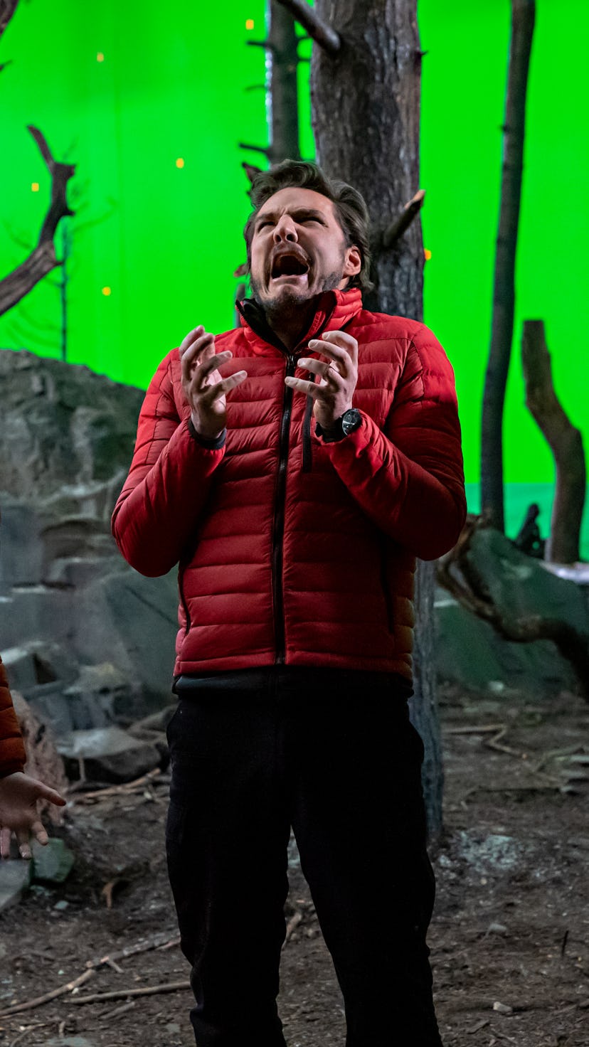 (L to R) Iris Apatow as Krystal Kris, Pedro Pascal as Dieter Bravo, and Leslie Mann as Lauren Van Ch...