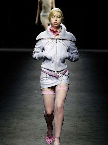 Chloe Cherry walks the Blumarine runway show