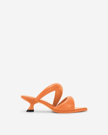 These orange mule sandals from JW Pei is trendy and sustainably made.