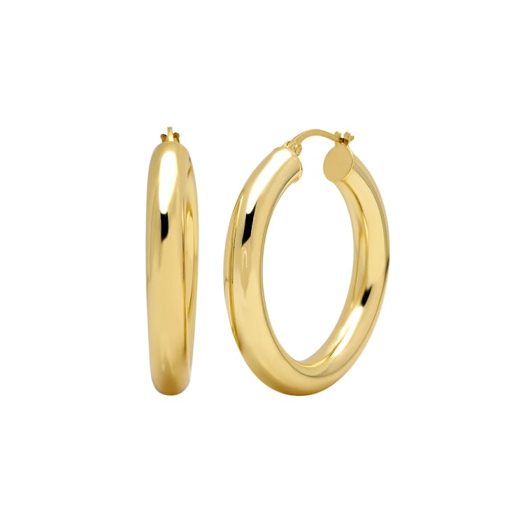 These gold hoop earrings from BYCHARI will help you recreate Selena Gomez's look.