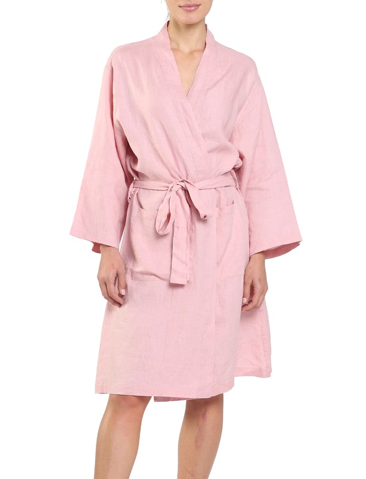 This linen robe from Papinelle is sustainable and affordable.