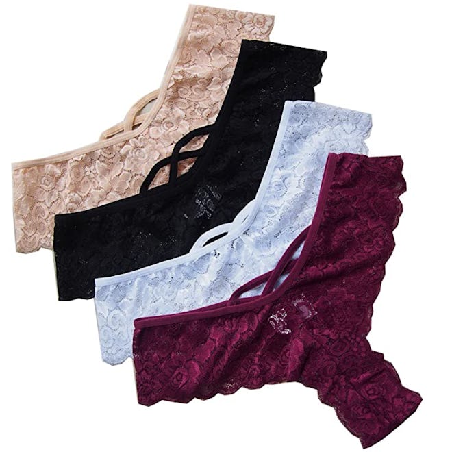 Anna & Eric Lace Thongs (4-Pack)