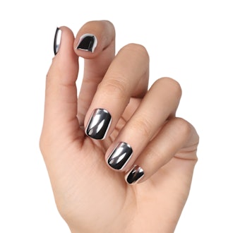 Silver Press On Nails