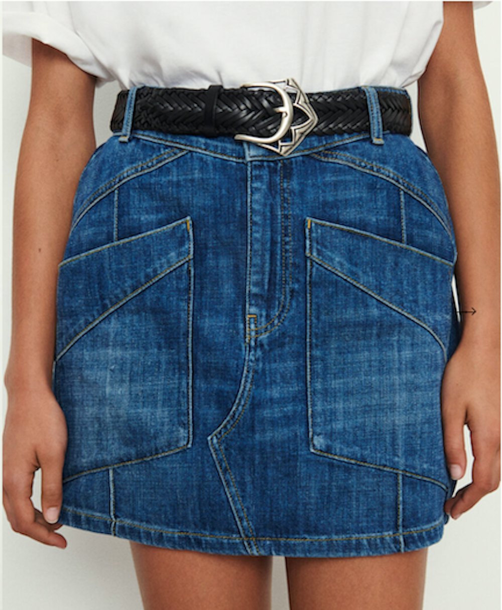 Ba&sh Denim Mini Skirt