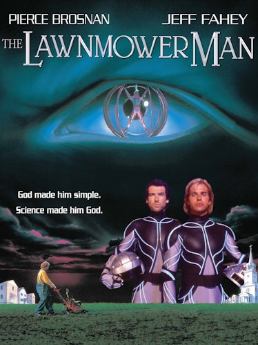 The official movie poster for The Lawnmower Man