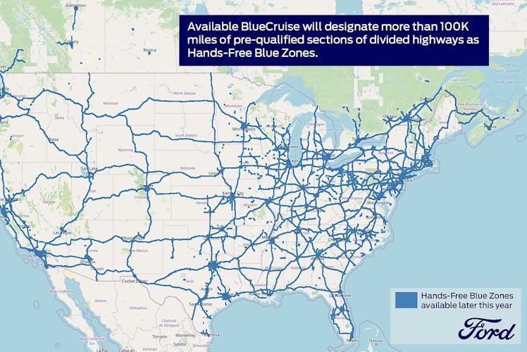Ford Blue Zones Map of United States