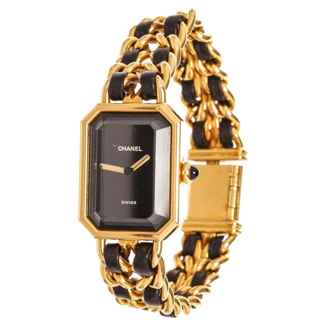 Chanel gold Premere L watch.