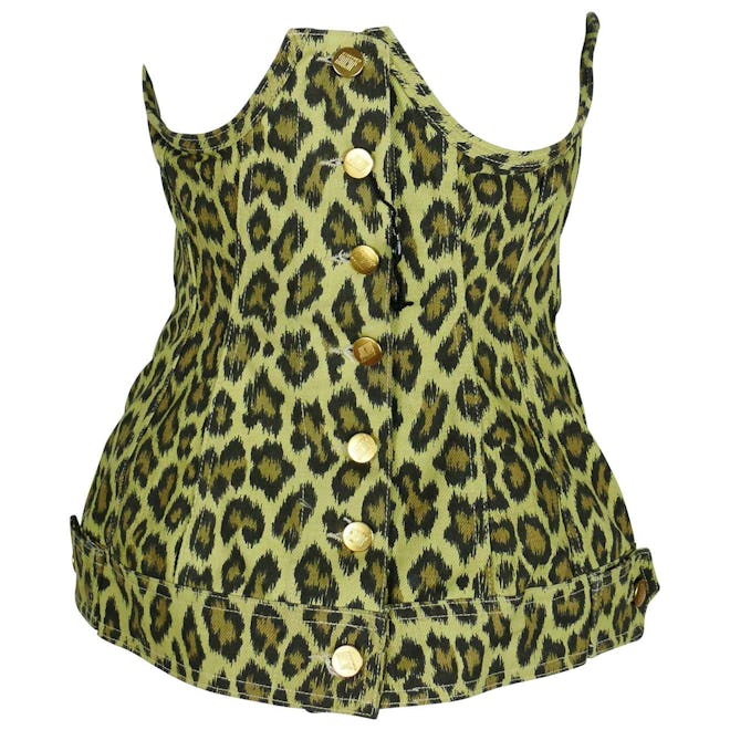 Jean Paul Gaultier vintage cheetah corset.