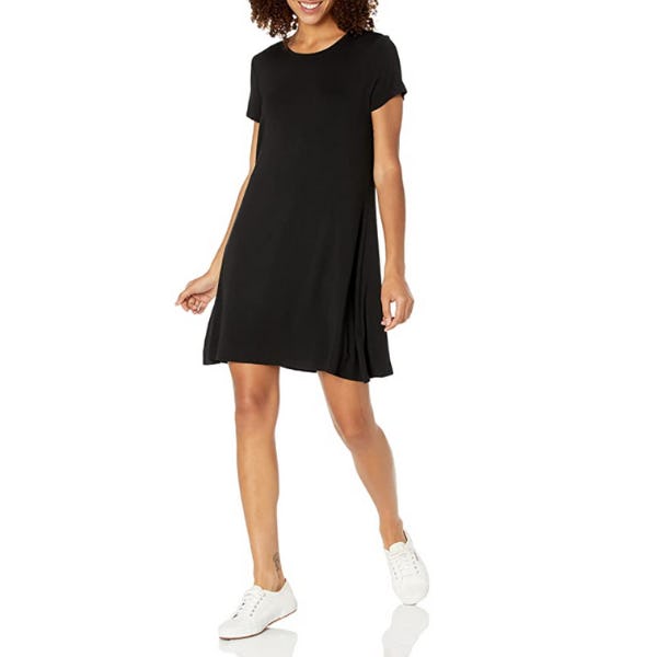 Amazon Essentials Short-Sleeve Scoopneck Swing Dress
