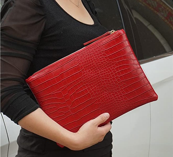 NIGEDU Faux Leather Clutch Bag