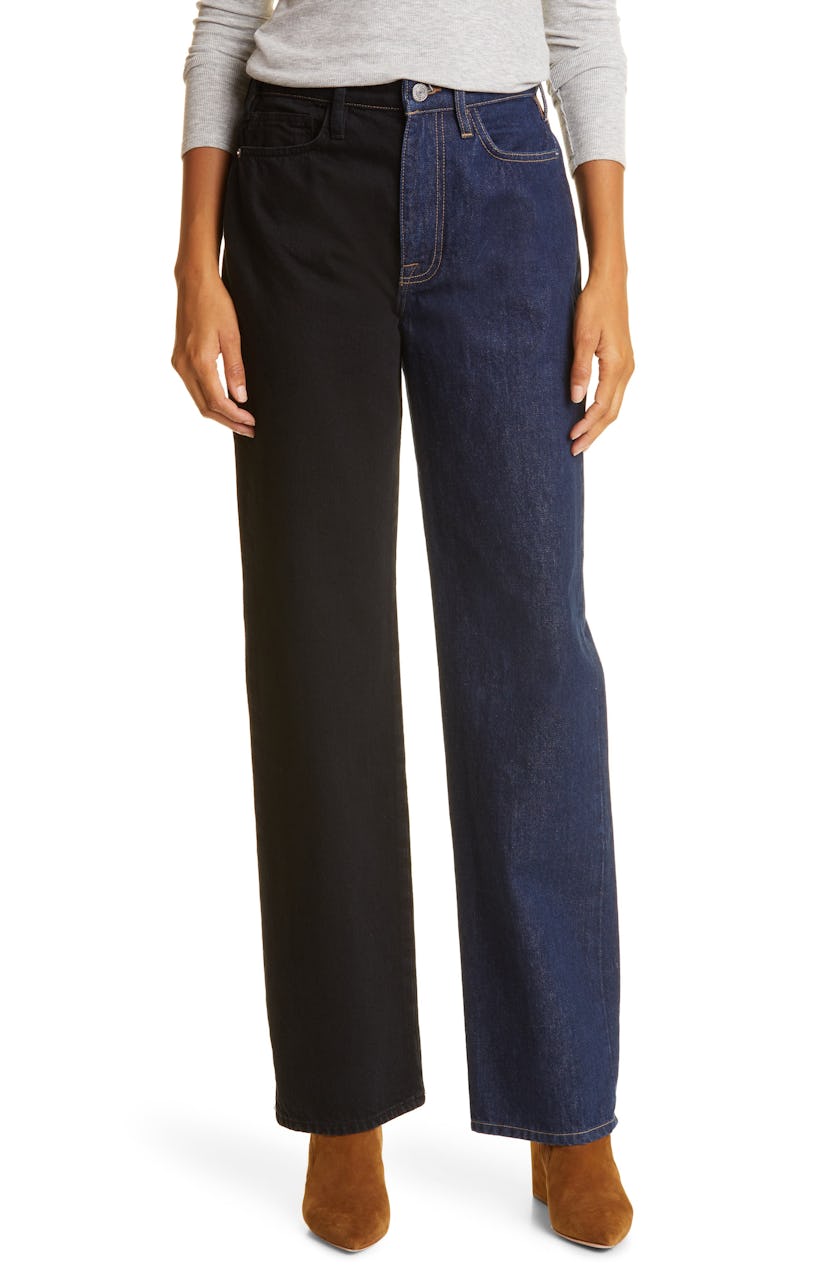 Le Jane Colorblock High Waist Relaxed Jeans