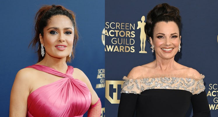Salma Hayek and Fran Drescher at the 2022 SAG Awards