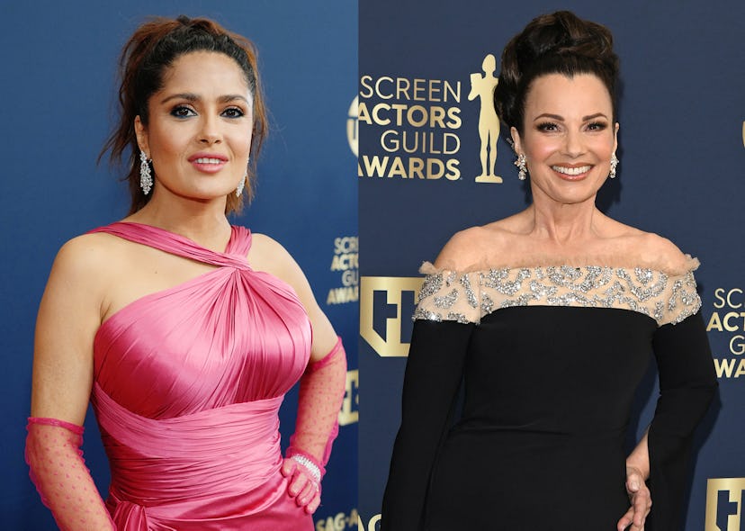 Salma Hayek and Fran Drescher at the 2022 SAG Awards