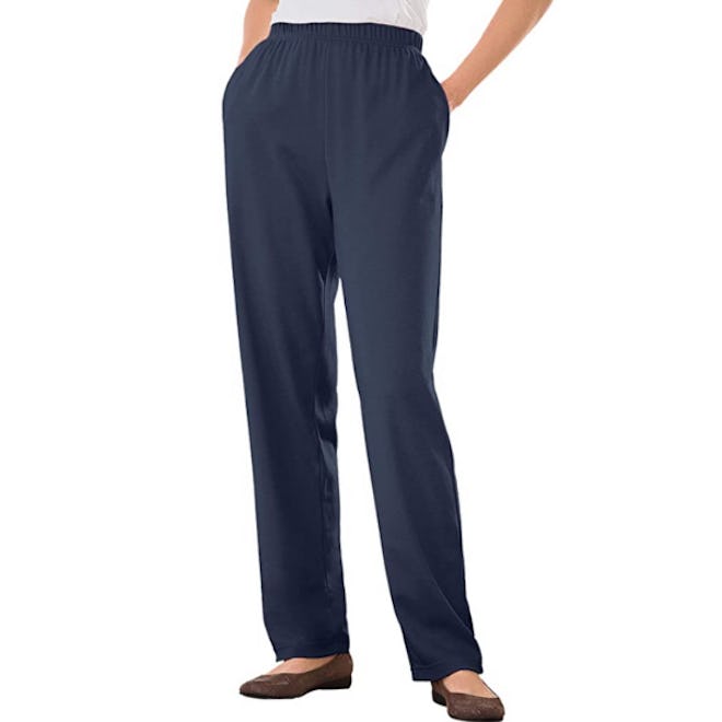 Woman Within 7-Day Knit Straight Leg Pant