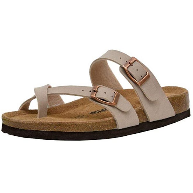 CUSHIONAIRE Luna Cork Footbed Sandal