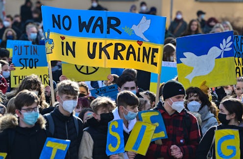 Anti-war protest against Russia's invasion of Ukraine — taken in Germany