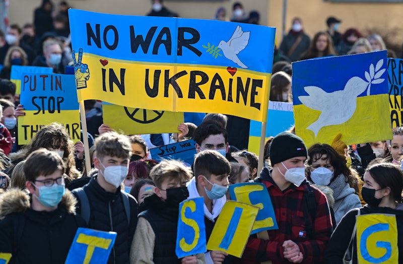 Anti-war protest against Russia's invasion of Ukraine — taken in Germany