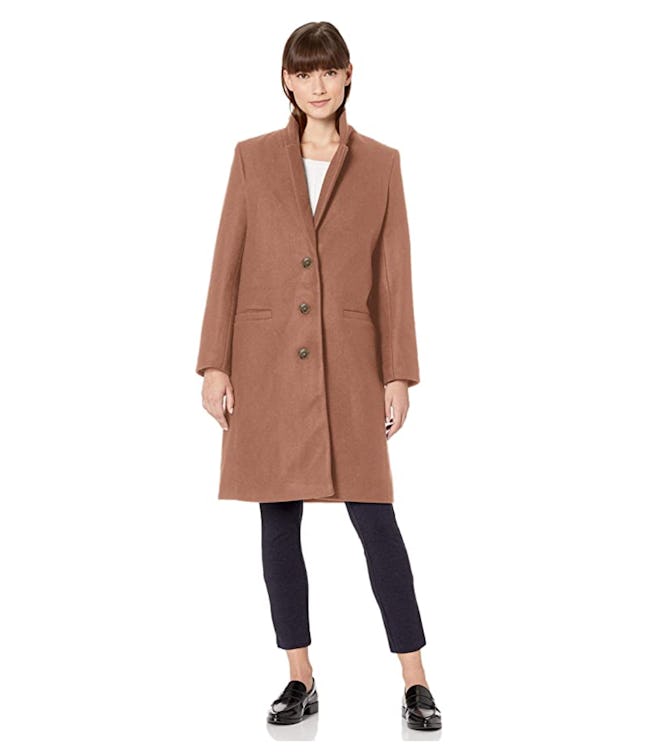 Amazon Essentials Oversized Plush Button-Front Coat