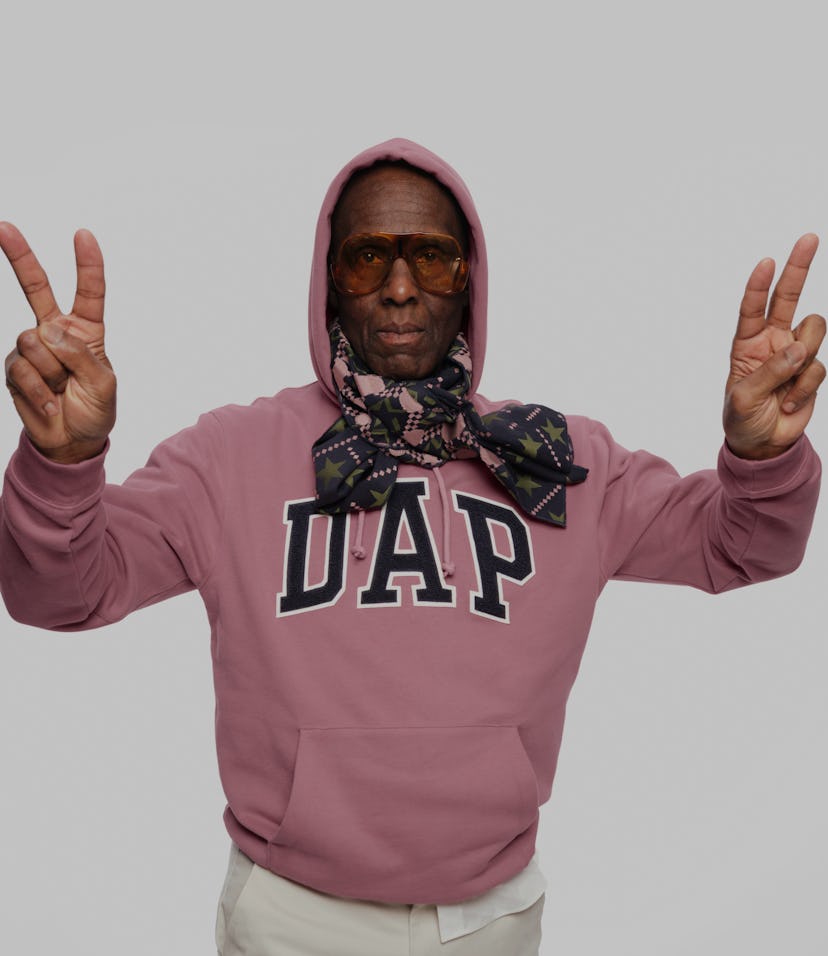 Gap x Dapper Dan "Gap Dap" pink hoodie