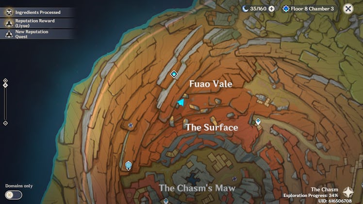 Genshin Impact Lost Valley map