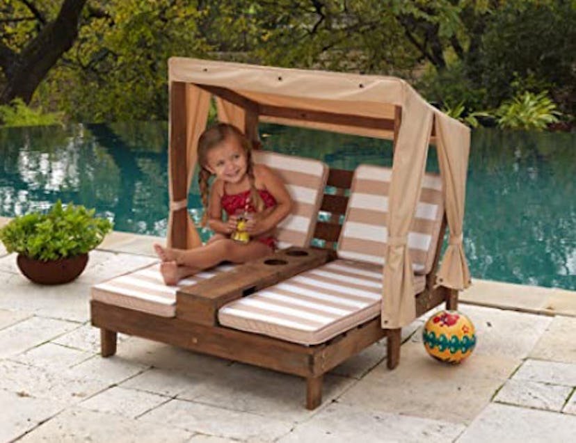 KidKraft Wooden Outdoor Double Chaise Lounge