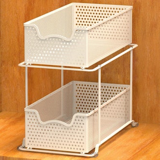Simple Houseware Two-Tier Storage Basket