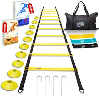 Invincible Fitness Agility Ladder Training Equipment Set