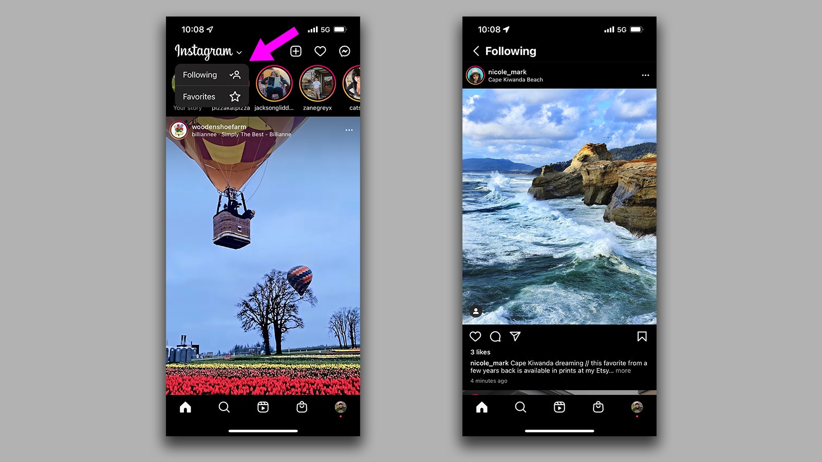 Instagram Adds Following and Favorites Chronological Feed Features - CNET