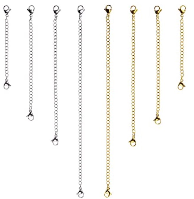 D-buy Stainless Steel Necklace Extender (8-Piece)
