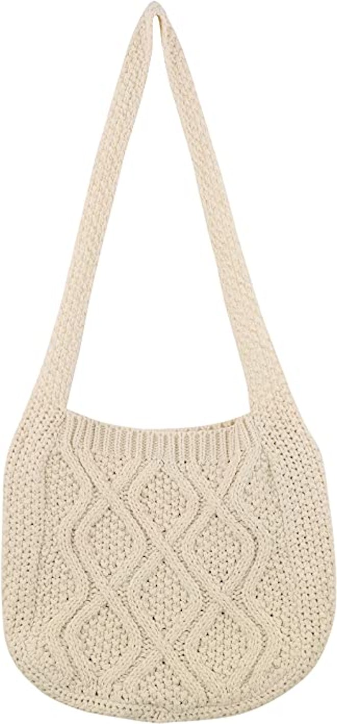 ENBEI Woven Shoulder Handbag