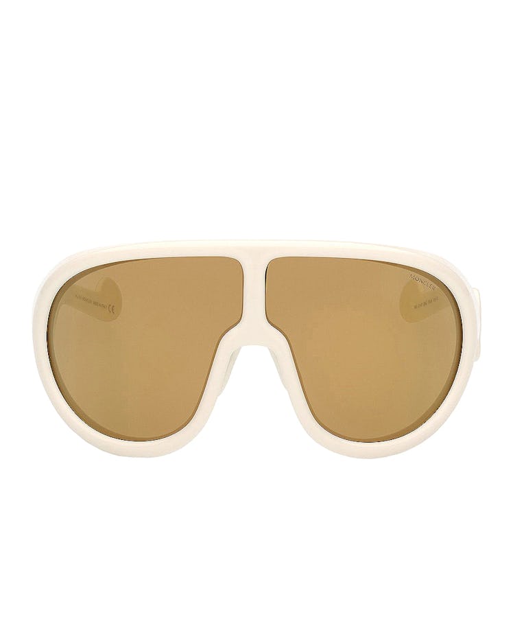 2022 sunglasses trends futuristic sporty white oversize round aviator acetate frames