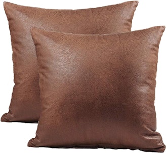 Shamrockers Faux Leather Throw Pillow Covers (2-Pack)