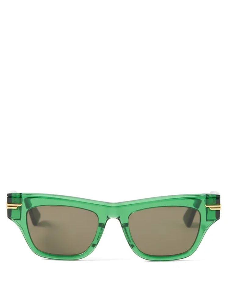2022 sunglasses trends jewel tone green acetate frames