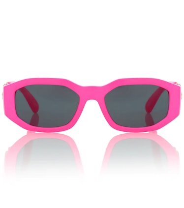 2022 sunglasses trends bold and bright pink Versace acetate frames