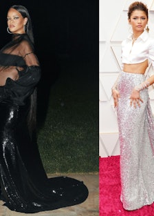 Rihanna Zendaya valentino skirts oscars
