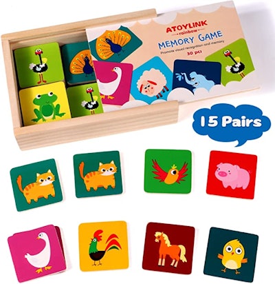 This wooden set makes the Memory game extra special.