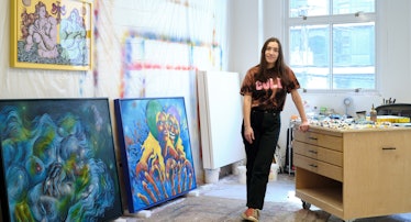 Artist Ana Benaroya in her studio