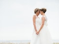 Two young women getting married on April 30, 2022, the most romantic day of the month and year for e...
