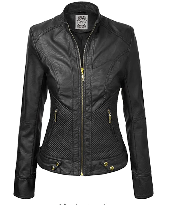 Made By Johnny Faux Leather Moto Jacket