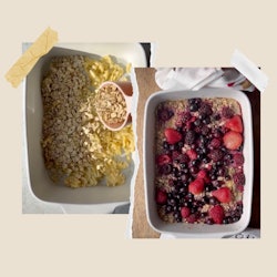 How to make the TikTok viral Baked Berry Oatmeal.