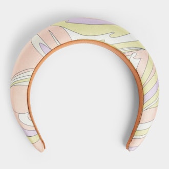 Patterned silk puffy headband 