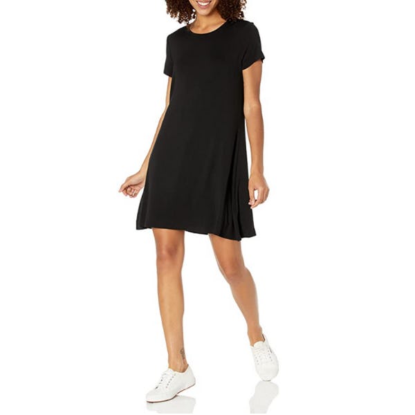 Amazon Essentials Short-Sleeve Scoopneck Swing Dress