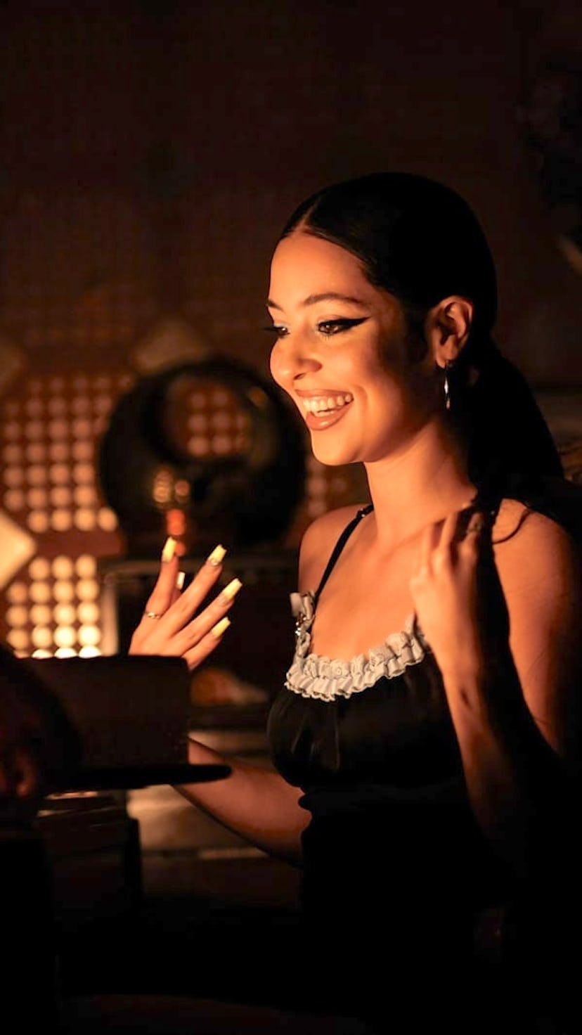 Maddy (and her green nail art) on her birthday on 'Euphoria' Season 2.