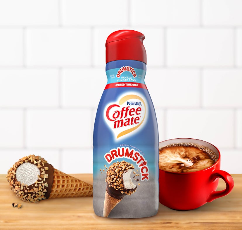 Coffee Mate's Drumstick Vanilla Sundae Cone coffee creamer is so sweet.