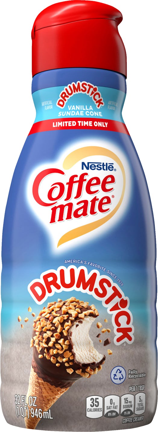 Coffee Mate's Drumstick Vanilla Sundae Cone coffee creamer is so sweet.
