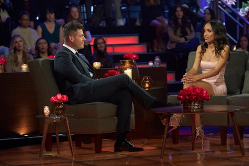 Serene Russell being interviewed by Jesse Palmer on the Women Tell All special