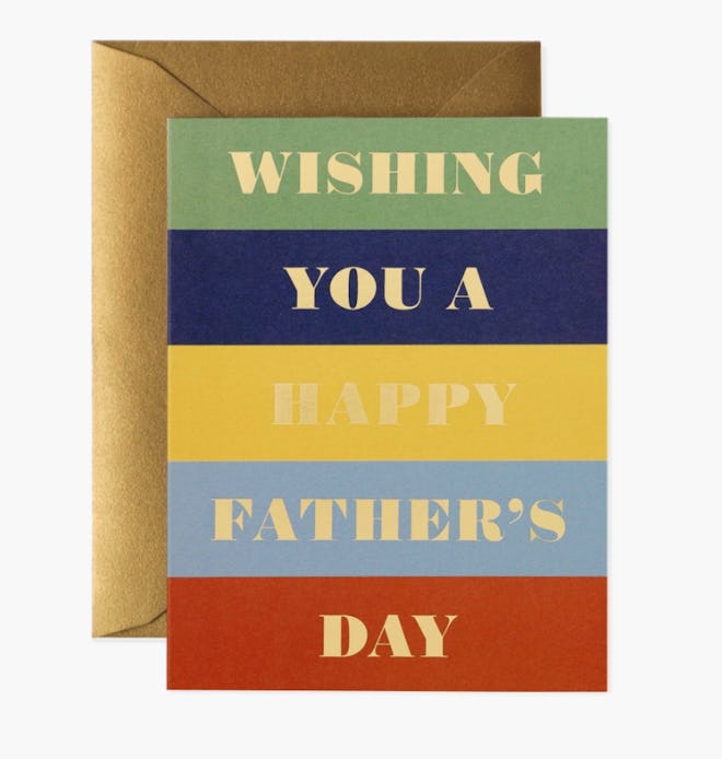Rifle Paper Co., greeting card sale, father's day card in colorful stripes